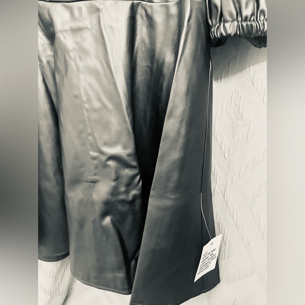 ASOS Black Faux Leather Dress, Sz 18, NWT - Picture 4 of 6